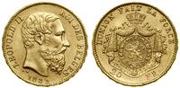 20 franków 1882, Bruksela, złoto 6.45 g, próby 9