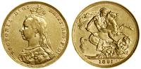 1 funt (1 sovereign) 1891, Londyn, typ jubileusz