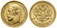 5 rubli 1904 АР, Petersburg, złoto 4.29 g, próby