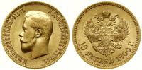 10 rubli 1900 (Ф З), Petersburg, złoto 8.59 g, p