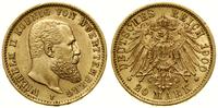 20 marek 1900 F, Stuttgart, złoto 7.95 g, próby 