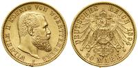 20 marek 1894 F, Stuttgart, złoto 7.95 g, próby 