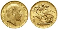 1 funt (1 sovereign) 1906 S, Sydney, złoto 7.98 