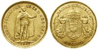 10 koron 1907 KB, Kremnica, złoto 3.38 g, próby 