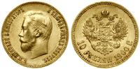 10 rubli 1900 (Ф•З), Petersburg, złoto 8.6 g, pr