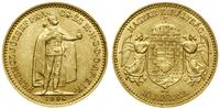 10 koron 1908 KB, Kremnica, złoto 3.38 g, próby 