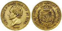 20 lirów 1826 L, Turyn, złoto 6.39 g, próby 900,