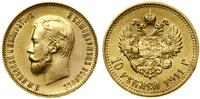 10 rubli 1911 (Э•Б), Petersburg, złoto 8.59 g, p