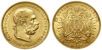 20 koron 1898, Wiedeń, głowa w wieńcu laurowym, 