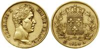 40 franków 1824 A, Paryż, złoto 12.86 g, próby 9