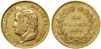 40 franków 1834 A, Paryż, złoto 12.79 g, próby 9