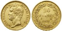 20 franków 1831 A, Paryż, napis na obrzeżu wypuk