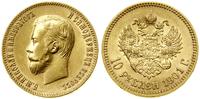 10 rubli 1901 ФЗ, Petersburg, złoto 8,60 g, prób