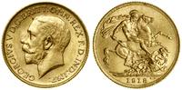 1 funt (1 sovereign) 1918 I, Bombaj, złoto 8.00 