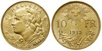 Szwajcaria, KOMPLET monet 10 franków, 1911-1922