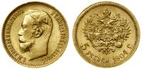 5 rubli 1904 АР, Petersburg, złoto 4.29 g, próby