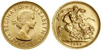 1 funt (1 sovereign) 1958, Londyn, złoto 7.99 g,