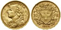 20 franków 1903 B, Berno, typ Vreneli, złoto 6.4