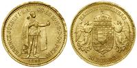 10 koron 1892 KB, Kremnica, złoto 3.38 g, próby 