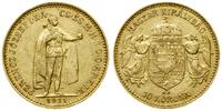 10 koron 1911 KB, Kremnica, złoto 3.38 g, próby 