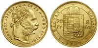 8 florenów = 20 franków 1885 KB, Kremnica, złoto