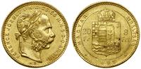 8 florenów = 20 franków 1881 KB, Kremnica, złoto