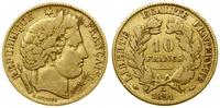 10 franków 1851 A, Paryż, Ceres, złoto 3.15 g, p