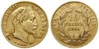 10 franków 1866 A, Paryż, głowa w wieńcu laurowy