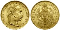 8 florenów = 20 franków 1892, Wiedeń, RESTRIKE -