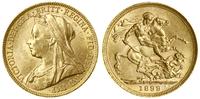 1 funt (1 sovereign) 1899 S, Sydney, typ ze star