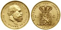 10 guldenów 1877, Utrecht, złoto 6.72 g, próby 9