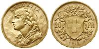 20 franków 1913 B, Berno, typ Vreneli, złoto 6.4