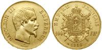 100 franków 1858 A, Paryż, głowa bez wieńca, zło