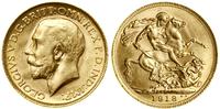 1 funt (1 sovereign) 1918 P, Perth, złoto 8.00 g