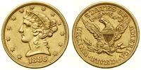5 dolarów 1886, Filadelfia, typ Liberty with Cor