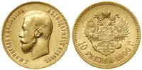 10 rubli 1900 (Ф•З), Petersburg, złoto 8.58 g, p