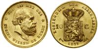 10 guldenów 1877, Utrecht, złoto 6.73 g, próby 9