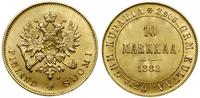 10 markkaa 1882 S, Helsinki, złoto 3.22 g, próby