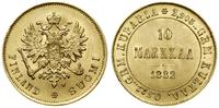 10 markkaa 1882 S, Helsinki, złoto 3.22 g, próby