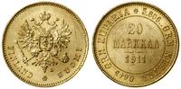 20 marek (20 markkaa) 1911 L, Helsinki, złoto 6.