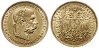 20 koron 1893, Wiedeń, złoto 6.76 g, próby 900, 
