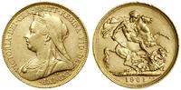 1 funt (1 sovereign) 1901 S, Sydney, typ ze star