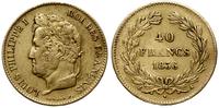 40 franków 1836 A, Paryż, złoto próby 900, 12.81