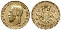 10 rubli 1902 АР, Petersburg, złoto 8.59 g, prób