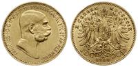 10 koron 1909, Wiedeń, złoto 3.38 g, próby 900, 