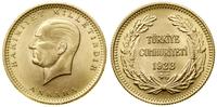 100 kurush 1923+46 (1969), Kemal Atatürk, złoto 