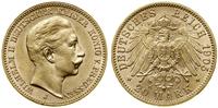20 marek 1905 J, Hamburg, złoto 7.96 g, próby 90