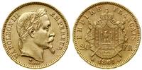 20 franków 1861 A, Paryż, głowa w wieńcu laurowy