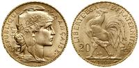 20 franków 1908, Paryż, typ Marianna, złoto 6.45