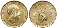 5 Speciedaler = 20 koron 1874, Kongsberg, złoto 